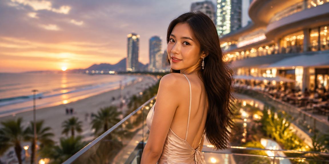 Khung cảnh casino và bãi biển Đà Nẵng