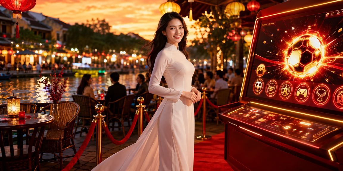 Người chơi Esports tại Hội An mặc áo dài truyền thống kết hợp trải nghiệm cá cược thể thao điện tử hiện đại